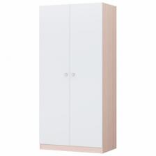 Шкаф прямой двухстворчатый Polini kids Simple, 898x516x1900 мм, цвет дуб пастельный-белый