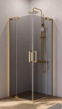 Душевой уголок Cezares Slider 80x80 SLIDER-A-2-70/80-GRIGIO-BORO брашированное золото, стекло серое