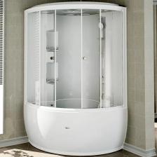 Душевой бокс Radomir Лаура 128x128 белый стекло прозрачное