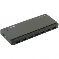 USB-концентратор TP-LINK UH700, разъемов: 7, 100 см, черный