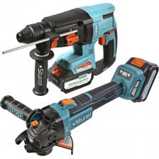 Sturm CRH1832BLC – компактный 18 В аккумуляторный перфоратор с патроном под оснастку SDS+ – является частью системы 1BatterySystem и совместим со всей линейкой инструмента данной системы.Преимущества:SDS-plus патрон: запатентованная система для быстрой замены оснасткиПодсветка рабочей зоны для улучшенной видимости3+1 режима работы: сверление / сверление с ударом /удар и режим поворота оснасткиПластиковый кейс в комплектеХарактеристики:Напряжение: 18 ВКол-во оборотов(об/мин): 0-1000Тип хвостовика: sds-plusСила удара: 3,2 ДжЧастота ударов(уд/мин): 0-4500УШМ аккумуляторная CAG18125BLE Sturm! 18В является частью системы 1BatterySystem, обеспечивающей совместимость одного и того же аккумулятора с целым рядом наименований инструмента.Преимущества:Brushless Motor - бесщеточный мотор с высоким ресурсомElectronic Power Manager - плавный пуск+система поддержки оборотов под нагрузкойFastAdapt - быстросъемный кожухФильтры воздухозаборников для защиты внутренних компонентов от пыли и образиваХарактеристики:Напряжение: 18 ВКол-во оборотов(об/мин): 3000-9000Диаметр диска: 125 ммТип двигателя: бесщеточный