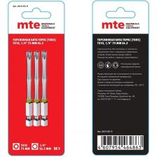 Технология Impact Torsion уменьшает возникающие при машинном завинчивании пики нагрузки, которые способствуют преждевременному износу биты. Бита изготовлена из высококачественной стали S2 с повышенным содержанием углерода и обработана специальным антикоррозийным покрытием. Отличаются высоким ресурсом, прочностью и точностью. Имеет цветную маркировку и предназначена для работы в ударном режиме с дрелями-шуруповертами. Подходят для работы с крепежом, имеющим привод Torx