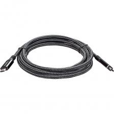 Интерфейсный соединительный кабель предназначен для подключения устройств с разъемом USB4 (цифровой сигнал) к устройствам USB4 (цифровой сигнал) . Кабель преобразует и согласует сигналы USB4 в сигналы USB4, DP alt Mode при помощи специализированной микросхемы- преобразователя. Также данная микросхема предотвращает перезаряд аккумулятора и правильный выбор алгоритма быстрой зарядки. При ее помощи осуществляется защита от скачков напряжения и тока при переходных процессах в режиме Plug&Play. Тип микросхемы- преобразователя может меняться в разных партиях товара для улучшения качества выходного сигнала при появлении более совершенных микросхем. При помощи данного кабеля осуществляется подключение компьютера к GSM-модему или стационарному модемы для выхода в сеть. Сфера применения данного кабеля - персональные компьютеры, рабочие станции, серверное оборудование, телекоммуникационные сети, сети СКС.