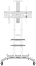 Кронштейны для телевизоров ONKRON Подставка для телевизора белый 50"-86" макс.90.9кг напольный мобильный [TS1881]