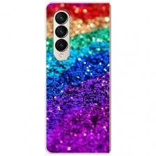Чехол на Samsung Galaxy Z Fold 4 / Самсунг Галакси Зет Фолд 4 с принтом Блестящая радуга рисунок
