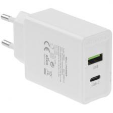 Сетевое зарядное устройство Vention на 2 порта USB A+C, QC 4.0, белый (FBBW0-EU)
