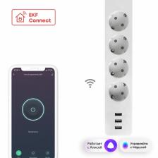 EKF RCE-1-WF Умный удлинитель Connect Wi-Fi c USB 1 шт