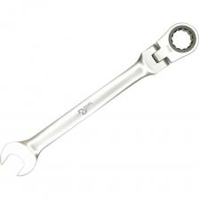 Комбинированный трещоточный ключ с шарниром DUEL 17 мм, длина 224 мм 12600017 предназначен для монтажа и демонтажа крепежных элементов. Конструкция выполнена из хромванадиевой стали, которая обладает повышенной твердостью и прочностью. Инструмент состоит из рожковой головки на 17 мм и трещотки на шарнире, которая позволяет плотно обхватывать деталь, не повреждая профиль, и работать в труднодоступных местах.Внимание! Иллюстративное фото! Параметры товара указаны в таблице технических характеристик.