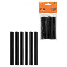 Клеевые стержни универсальные черные, 11 мм x 100 мм, 6 шт, Алмаз TDM, цена за 1 упак