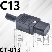 Прямой Кабельный разъем IEC C13 C14 10A 250 в черный розетка и штекер многоразовый разъем питания 3-контактный разъем переменного тока