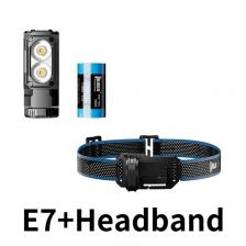 WUBEN E7 Лучший перезаряжаемый налобный фонарь 1800 люмен включает одну батарею 26650