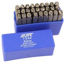 Клейма буквенные латиница JTC JTC-7248, 6мм, HRC 60+-2°, DIN 1451