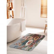 Коврик для ванной противоскользящий станет ярким акцентом для создания домашнего уюта в интерьере вашей ванной комнаты.Половик для ванной, душевой и туалета выполнен из мягкого и приятного материала велсофт (100% полиэстер) с тонкой прослойкой из поролона. Велсофт - мягкий ворс, который обеспечивает комфортное прикосновение при хождении босиком.Основание изделия изготовлено из нетканого материала с антискользящим покрытием, что предотвращает его скольжение по плитке и кафелю.Края прямоугольного коврика надежно обработаны, не распушатся (не деформируется) во время эксплуатации.Быстро высыхает и не теряет своих свойств при длительном контакте с влагой. Аксессуар для ванной мгновенно впитывает влагу, быстро сохнет и не линяет.Универсальное изделие подходит для использования в бассейне, сауне, спальне в качестве прикроватного коврика и как коврик для детей.Уход: стирать при температуре 30-40 градусов, выбирая деликатный режим стирки и отжим не более 800 оборотов. НЕ ОТБЕЛИВАТЬ!В комплект к коврику вы можете подобрать шторку для ванной под брендом JoyArty. Яркость рисунка может отличаться от изображения на сайте. Допустимо отклонение в размерах +- 5 см.
