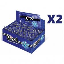 Жевательная резинка Dirol Морозная мята без сахара 2,72 г по 100 шт в 2 коробках