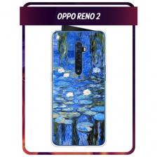 Чехол на Oppo Reno 2 / Оппо Рено 2 с принтом Нарисованный пруд