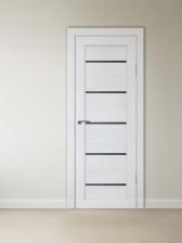 Комплект межкомнатной двери «B-1/05», со стеклом, 2000x600 мм, цвет ясень трэвис/лакобель чёрный