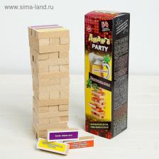 Падающая башня дженга, настольная игра, «Вечеринка», 54 бруска с заданиями, 30x8 см