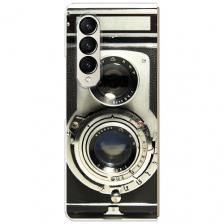 Чехол на Samsung Galaxy Z Fold 4 / Самсунг Галакси Зет Фолд 4 с принтом Старинный фотоаппарат