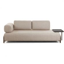 Диван La Forma (ex Julia Grup) Compo (Бежевый/ Металл,Пена,ДСП,Сталь,Дерево,Акрил,Сосна,МДФ)