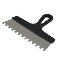 Шпатель зубчатый 250х10 мм с пластиковой ручкой (131151)