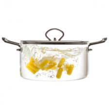 кастрюля LEONORD Italiano 3,5л 19,5см с крышкой стекло, нерж.сталь