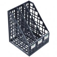 Лоток вертикальный для бумаги СТАММ ЛТ81 (3 отд.) 1 24.5 см черный шт. 1 шт.