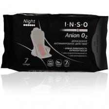 Inso прокладки Anion O2 Night, 6 капель, 7 шт., белый, без аромата