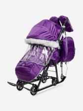 Санки-коляска комбинированная Nika"Ника детям 7-5SK" НД7-5SK ежевичный, Фиолетовый