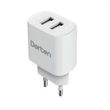 Сетевое зарядное устройство Dorten 2 USB Smart ID 12W Wall Quick Charger 2.4A White
