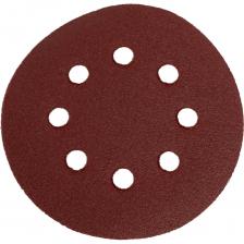 Круг абразивный на липучке (10 шт; 125 мм; Р80; 8 отверстий) SKRAB 35754
