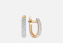 Серьги Золотые Бриллиант 2 шт VESNA JEWELRY