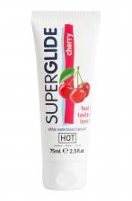 Съедобная смазка на водной основе HOT Superglide для орального секса со вкусом вишни, 75 мл