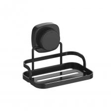 Мыльница настенная Zalger на вакуумной присоске стальная чёрная