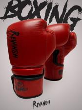 Боксерские Перчатки REVANSH PRO RED 10 унций из натуральной кожи