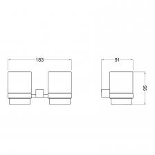 Стакан для зубных щеток Zeegres Z.CUB (21119101) двойной