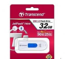 Флешка USB Transcend Jetflash 790 32ГБ, USB3.0, белый [ts32gjf790w]