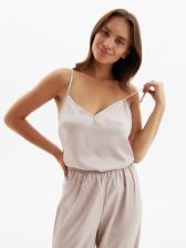 Топ домашний на бретелях женский MINAKU: Home collection, бежевый, размер 42