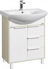 Тумба под раковину Aquaton Рико 65 белый-светлое дерево