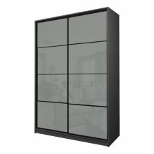 Шкаф-купе Max-МШ-23-6-18-22, 1800x600x2300 мм, цвет графит / стекло светло-серое