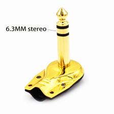 JCD Металлический угловой разъем 6,35 мм моно/стерео