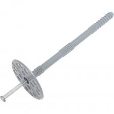 Дюбель для теплоизоляции Gigant (гриб) 10x160 с металлическим гвоздём 250 шт 123867 используется для крепления теплоизоляционных строительных материалов и изделий толщиной до 150 мм. Материал применения: бетон, кладки из полнотелого силикатного и керамического кирпича, пустотелого керамического кирпича, легкий ячеистый бетон. Материал дюбеля: полиэтилен, ударопрочный полипропилен. Увеличенная распорная зона (10 см) дает возможность устанавливать дюбель в пустотелых материалах. Специальные насечки, шипы и зубцы с обратной направленностью на стержне обеспечивают повышенную прочность на вырыв и срез. Повышенная прочность за счет усиленных ребер жесткости в месте соединения шляпки и стержня. Плотное и надежное крепление теплоизоляционных материалов благодаря диаметру шляпки - 60 мм. Гвоздь, выполненный из более жесткого материала, гарантированно забивается, увеличивая общее тепловое сопротивление дюбеля. Установка производится методом сквозного монтажа. В среднем на 1 кв. м площади теплоизоляции применяется 5-8 дюбелей.