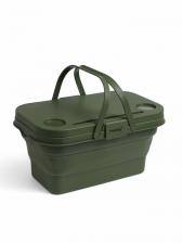 Корзина - столик Maclay 2 в 1, складная, 47x28.5x23.5 см, стол 45x28x16 см, зелёная