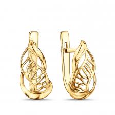 Серебряные серьги с позолотой