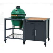 Керамический гриль Big Green Egg XL на модульной подставке в комбинации со шкафом зеленый 61см