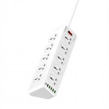 LDNIO SC10610/ Сетевой удлинитель 2м/ 10 розеток EU_UK_US/ 2500W/ 6 USB: QC 3.0+PD 3.0 30W/ White [LD_D0426]