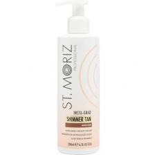 St. Moriz St Moriz Professional Insta-Grad Shimmer Tan Illuminating Bronzing Instant Factyl Tan Lotion Body Lotion с добавлением мерцания для подчеркивания цвета лица. Усиливает сияние кожи с алоэ вера, витамином E, веганский, 200 мл