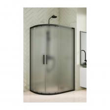 Душевой уголок GuteWetter GWMPKB018RB 95x85x200 см, цвет фурнитуры черный матовый, цвет стекла матовый, стекло закаленное 6 мм, открывание двери левое / правое 4698031923397