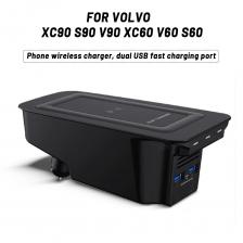 Автомобильное беспроводное зарядное устройство 15 Вт для Volvo xc60 xc90 s90 v90 s60 v60, держатель для телефона, пластина для быстрой зарядки, аксессуары для стайлинга автомобилей, интерьер