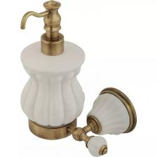 Дозатор для жидкого мыла подвесной Migliore Olivia белый бронза