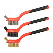 Набор металлических щеток Наб. мет. щёток YATO 3пр.180мм/пласт. ручкой YT-6351 36976351 092 1